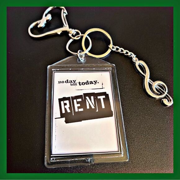 NWOT. RENT Double Sided Keychain. Musical 🎶 Theater Fan Will Love It. - Picture 1 of 10